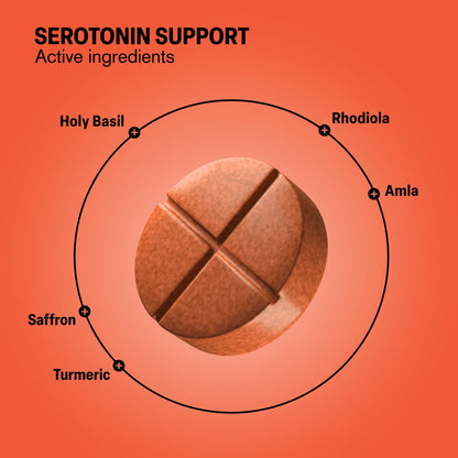 500mg Serotonin Support Tablets - Blood Orange - Mood Tablets