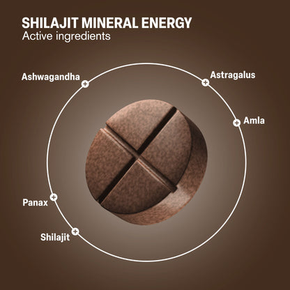 500mg Shilajit Mineral Energy Tablets - Dark Chocolate Mint - Mood Tablets
