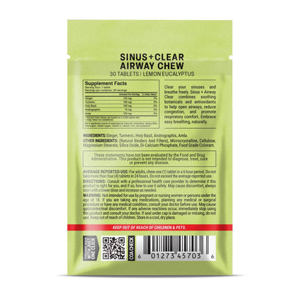 500mg Sinus + Airway Clear Tablets - Lemon Eucalyptus - Mood Tablets
