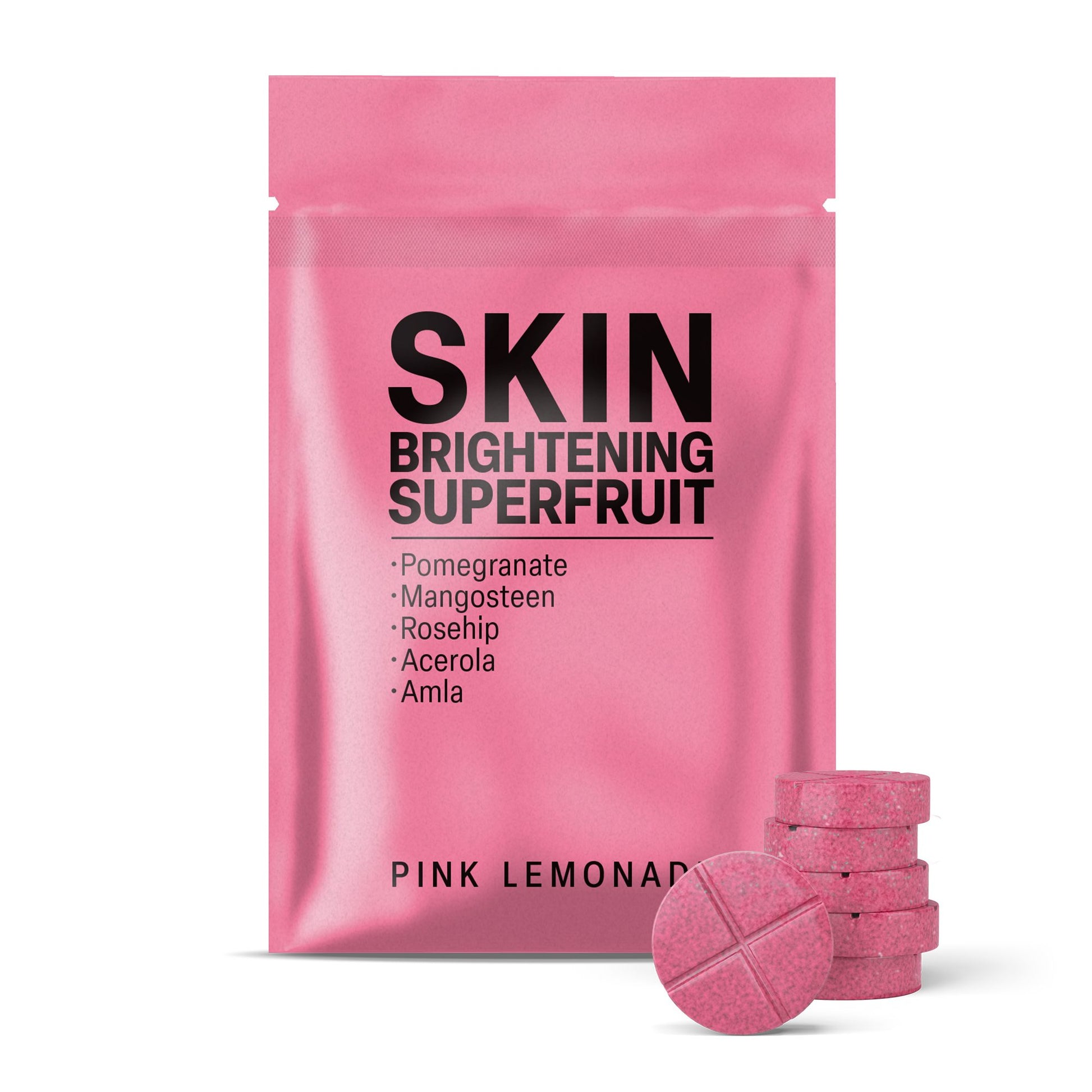 500mg Skin Brightening SuperFruit Tablets - Pink Lemonade - Mood Tablets