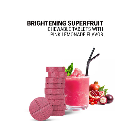 500mg Skin Brightening SuperFruit Tablets - Pink Lemonade - Mood Tablets