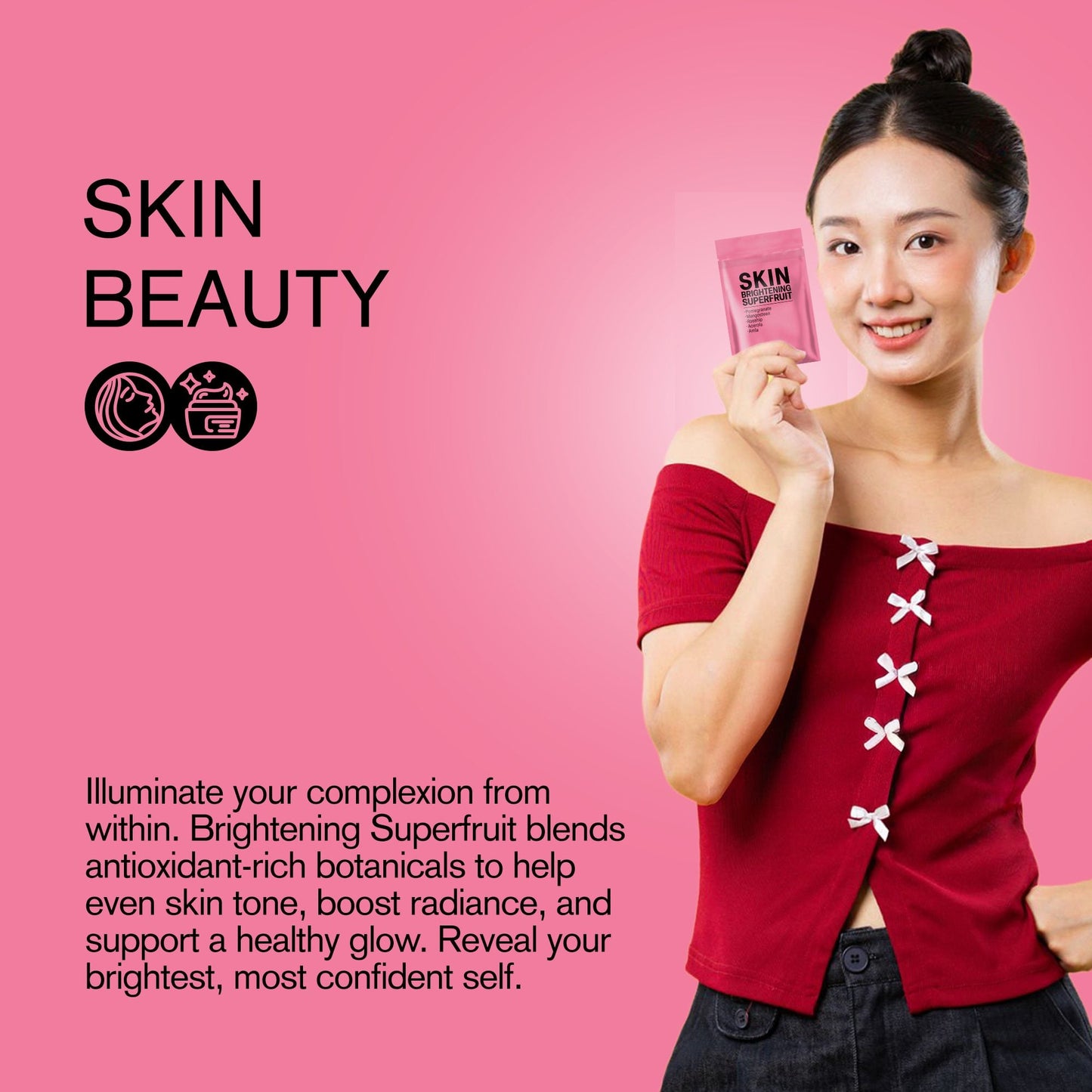 500mg Skin Brightening SuperFruit Tablets - Pink Lemonade - Mood Tablets