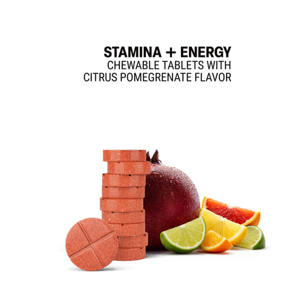 500mg Stamina + Energy Tablets - Citrus Pomegranate - Mood Tablets