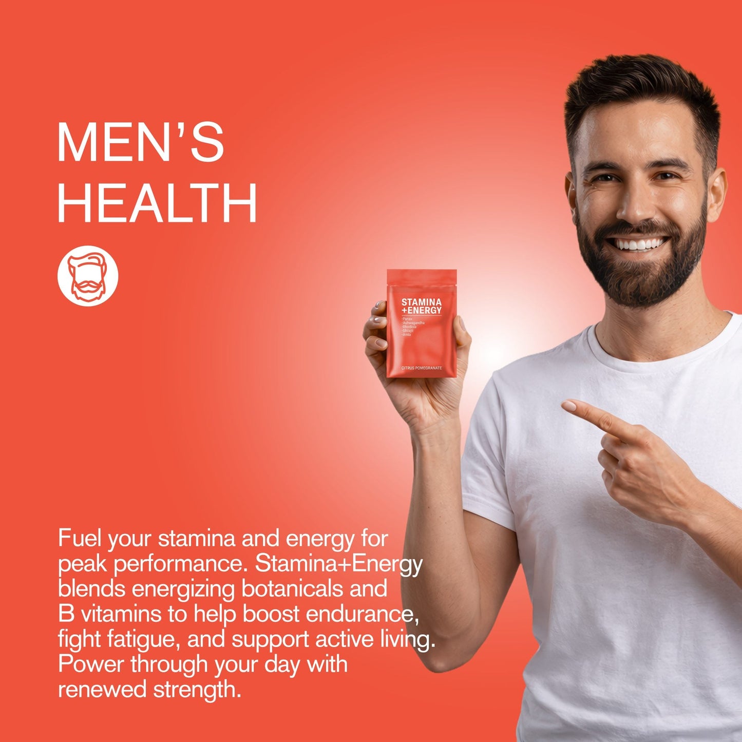 500mg Stamina + Energy Tablets - Citrus Pomegranate - Mood Tablets