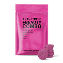 500mg Stress + Beauty Combo Tablets - Strawberry Pomegranate - Mood Tablets