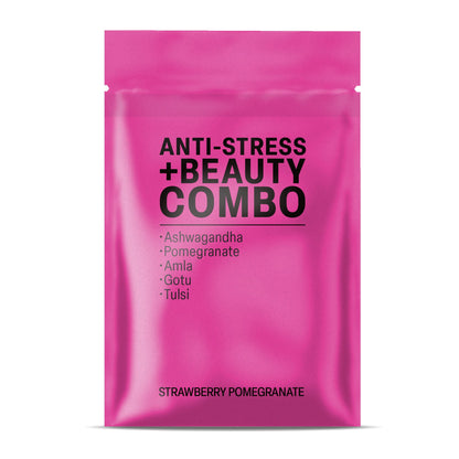 500mg Stress + Beauty Combo Tablets - Strawberry Pomegranate - Mood Tablets