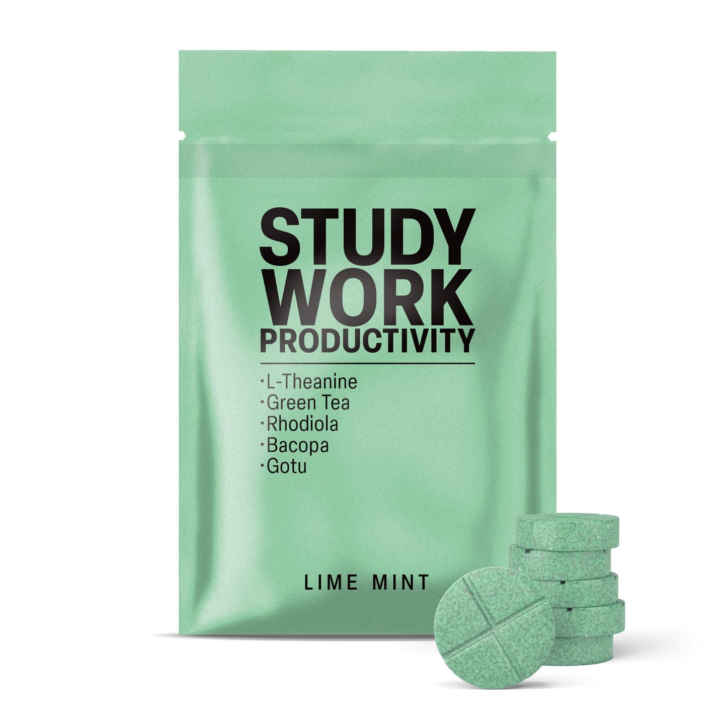 500mg Study Work Productivity Tablets - Lime Mint - Mood Tablets