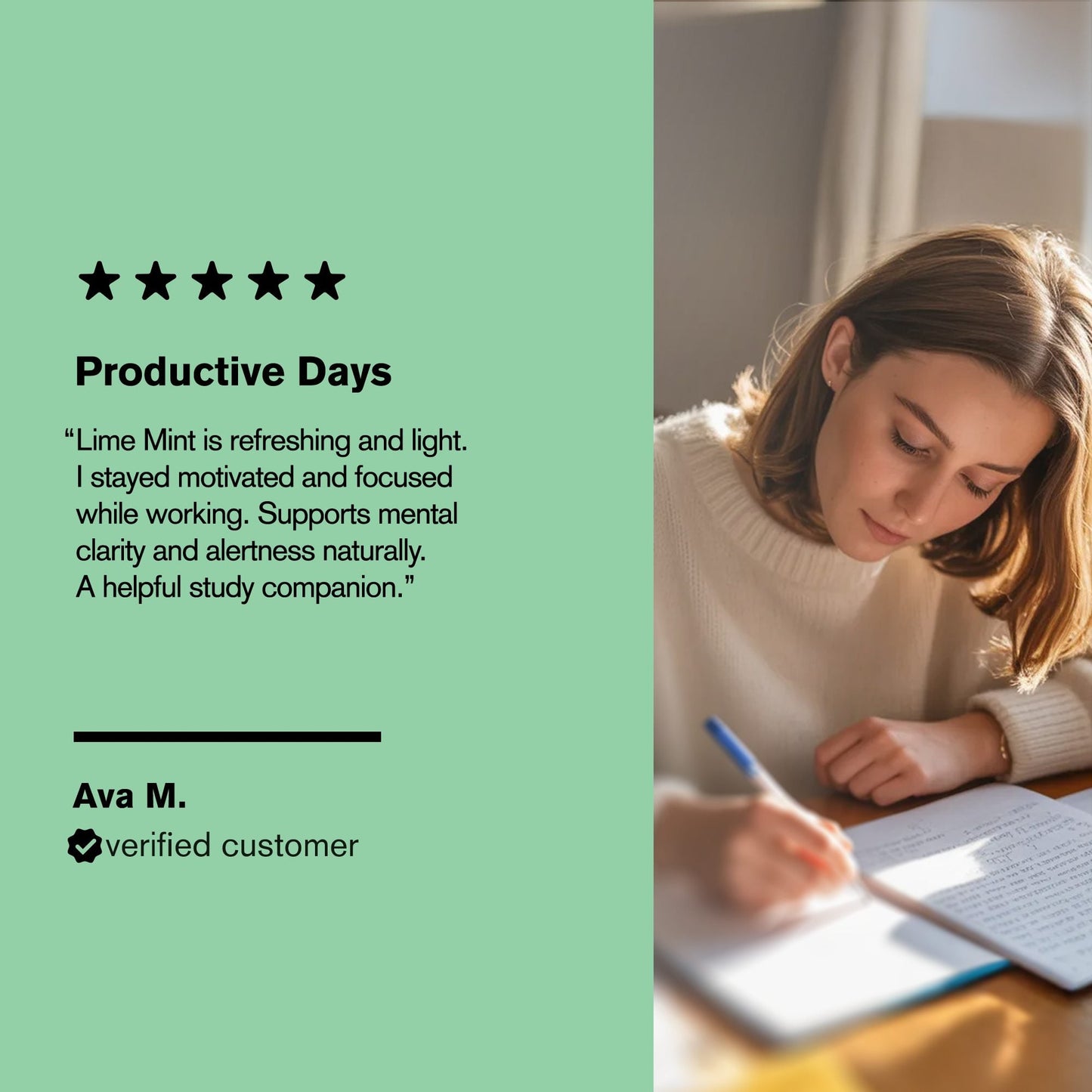 500mg Study Work Productivity Tablets - Lime Mint - Mood Tablets