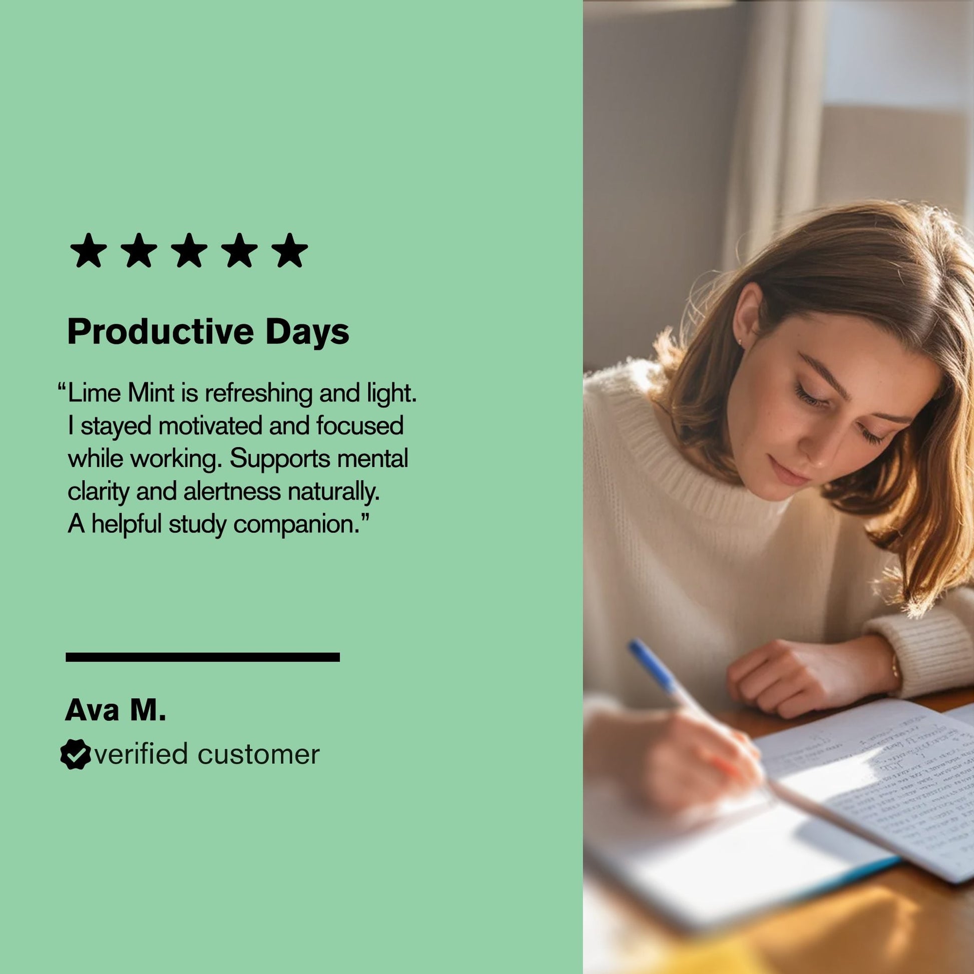 500mg Study Work Productivity Tablets - Lime Mint - Mood Tablets