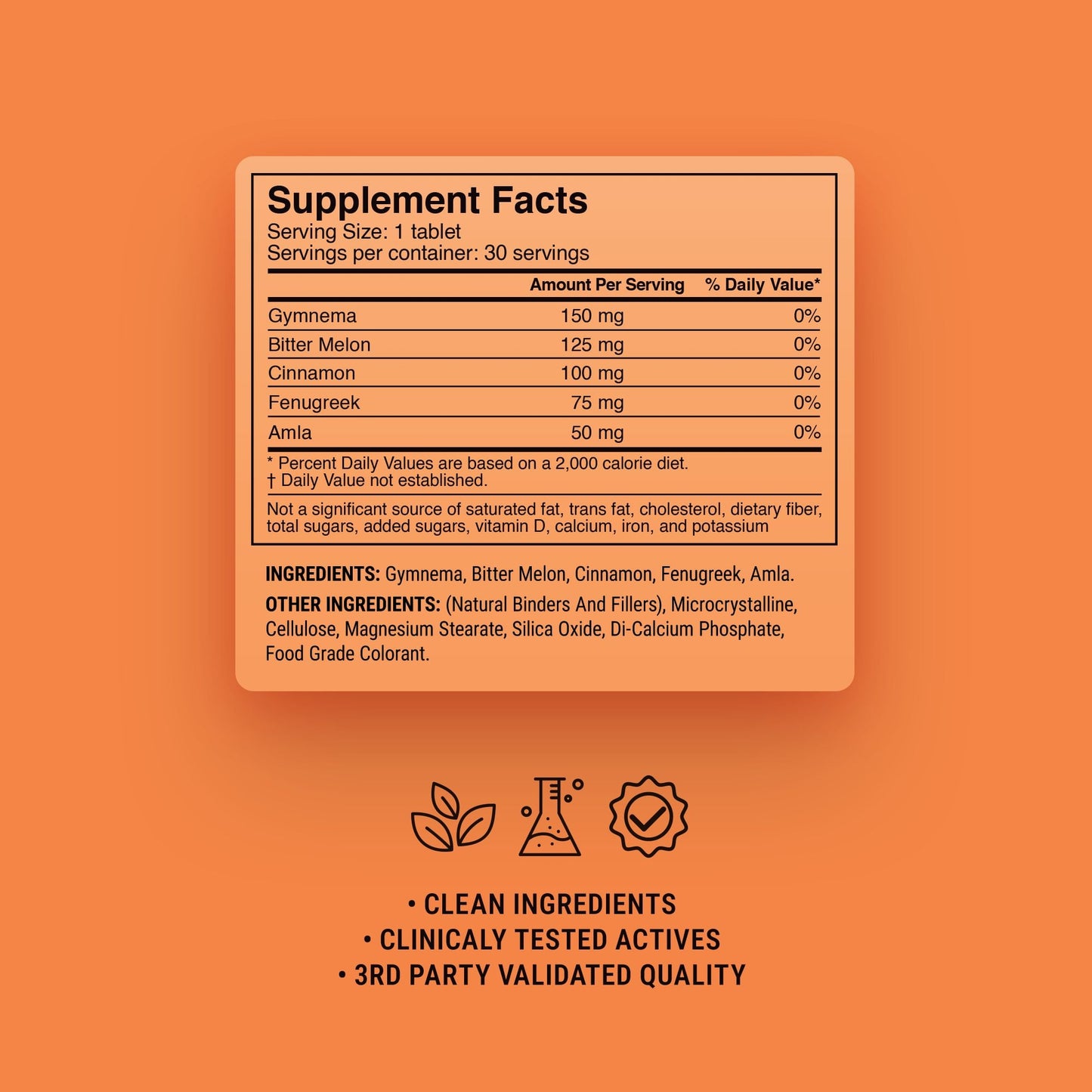 500mg Sugar Balance Support Tablets - Spiced Apple - Mood Tablets