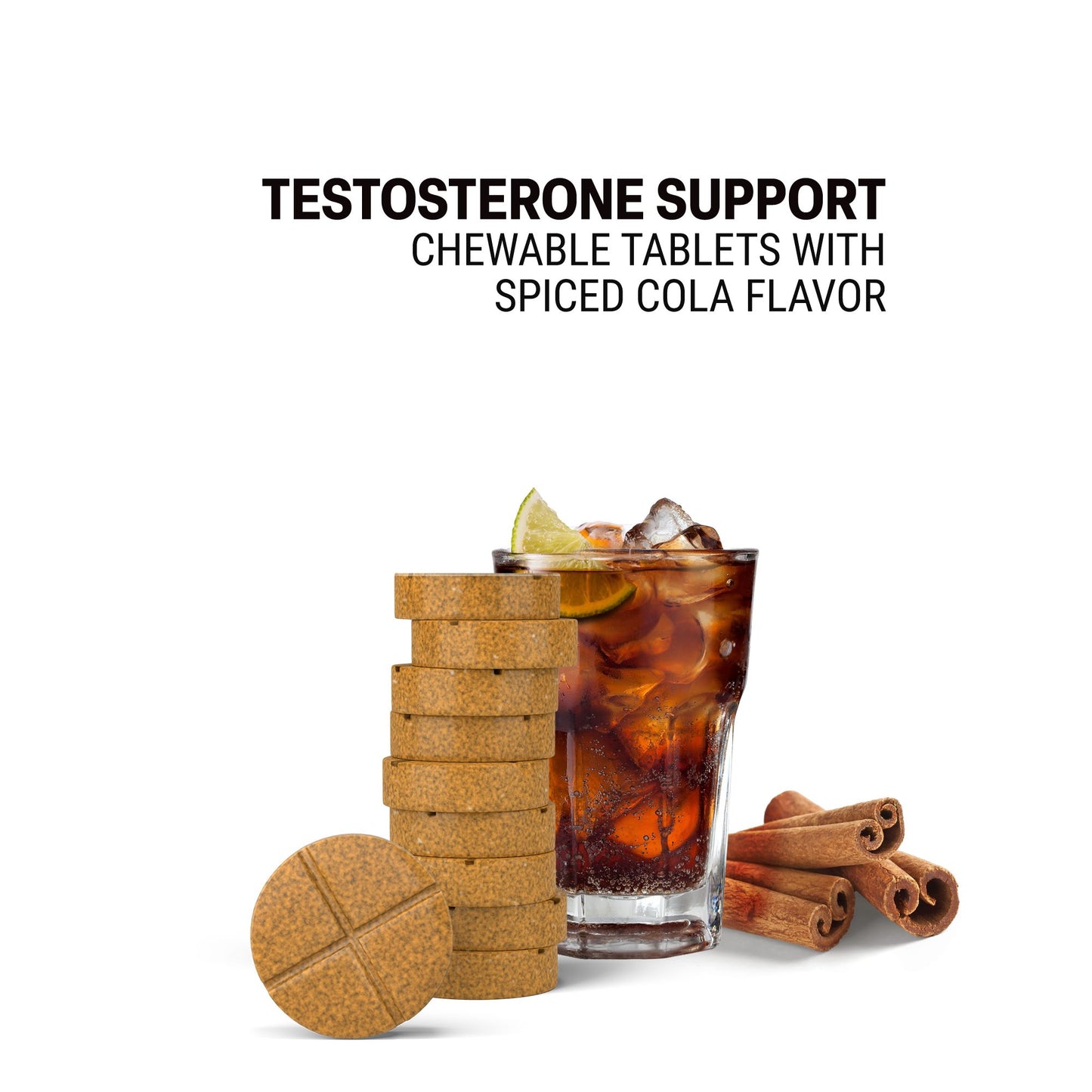 500mg Testosterone Support Tablets - Spiced Cola - Mood Tablets
