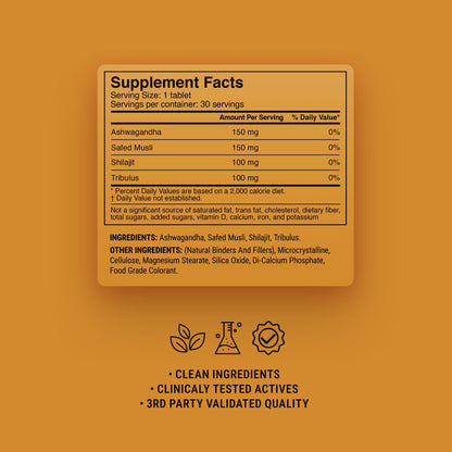 500mg Testosterone Support Tablets - Spiced Cola - Mood Tablets