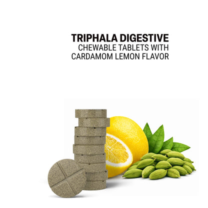 500mg Triphala Digestive Tablets - Cardamom Lemon - Mood Tablets