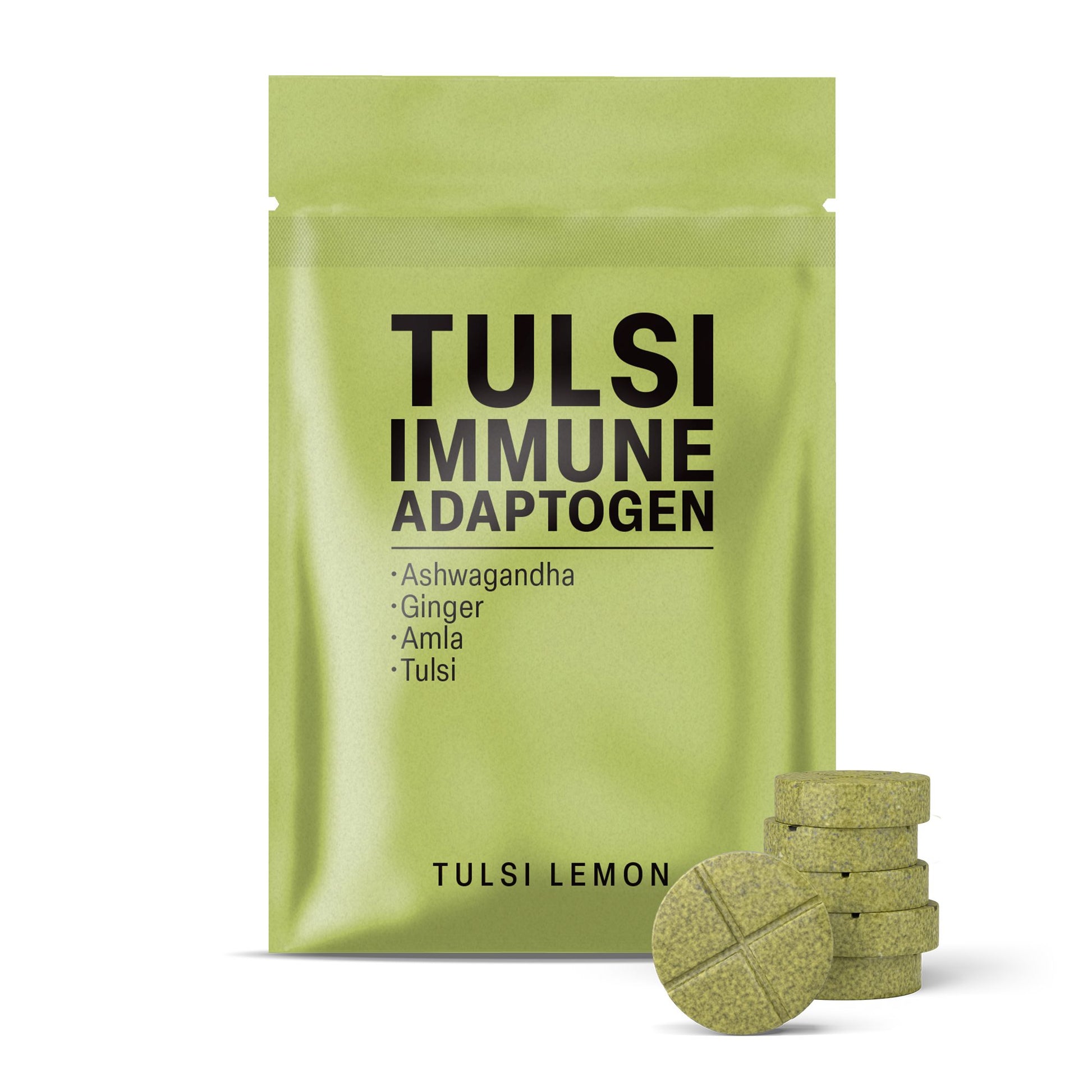 500mg Tulsi Immune Adaptogen Tablets - Tulsi Lemon - Mood Tablets