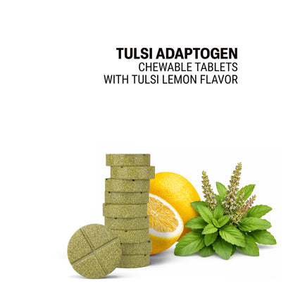 500mg Tulsi Immune Adaptogen Tablets - Tulsi Lemon - Mood Tablets