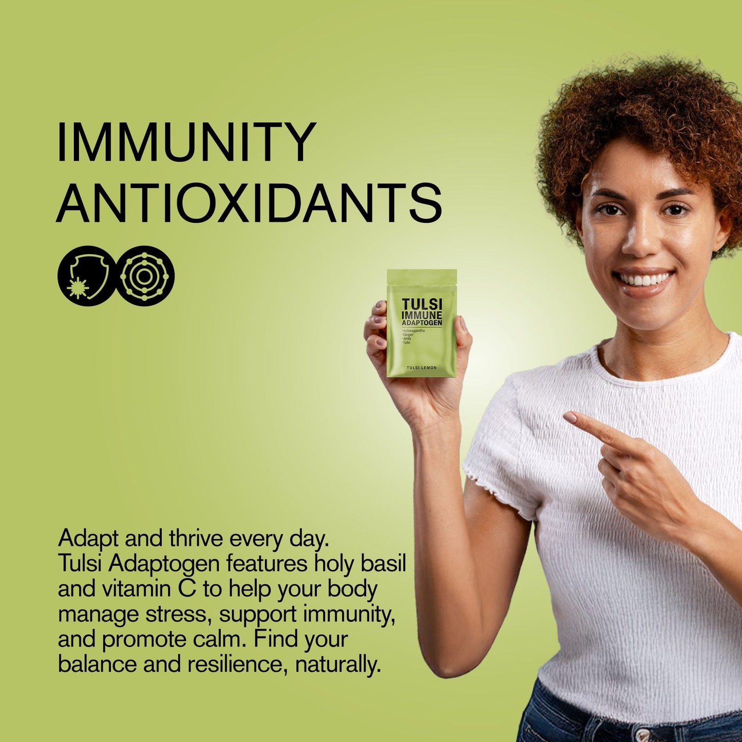 500mg Tulsi Immune Adaptogen Tablets - Tulsi Lemon - Mood Tablets
