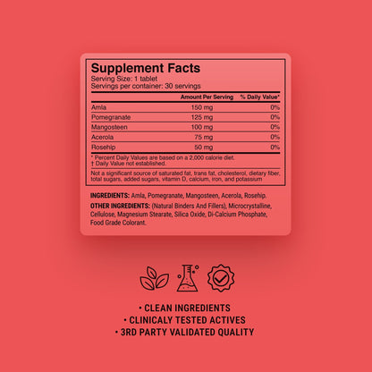 500mg Women's Beauty Tonic Tablets - Strawberry Rose - Mood Tablets