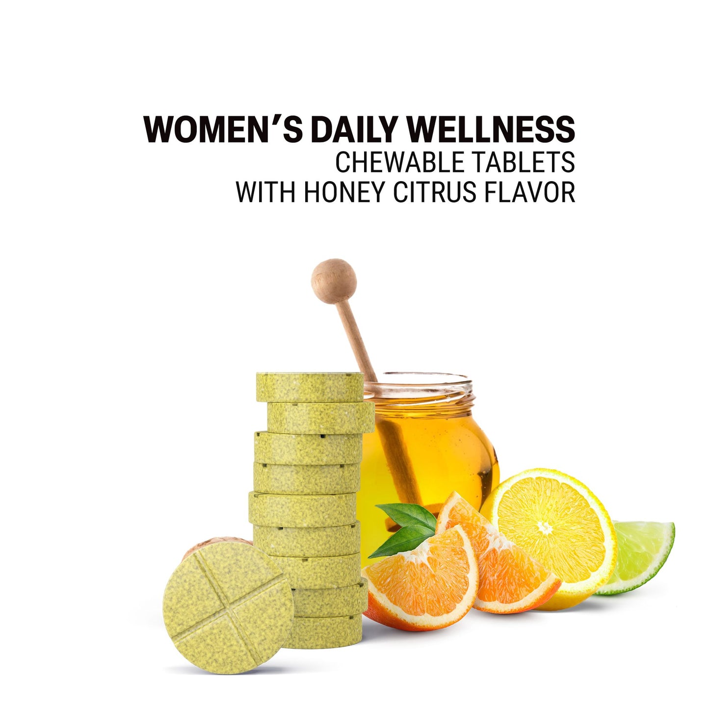 500mg Women’s Daily Wellness Tablets - Honey Citrus - Mood Tablets