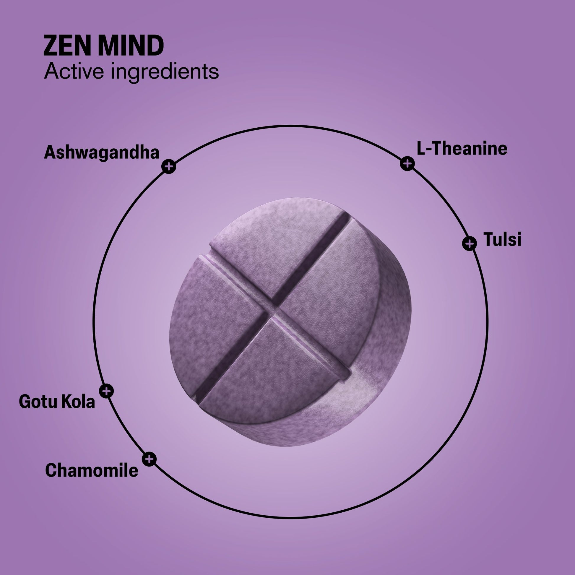 500mg Zen Mind Tablets - Lavender Honey - Mood Tablets