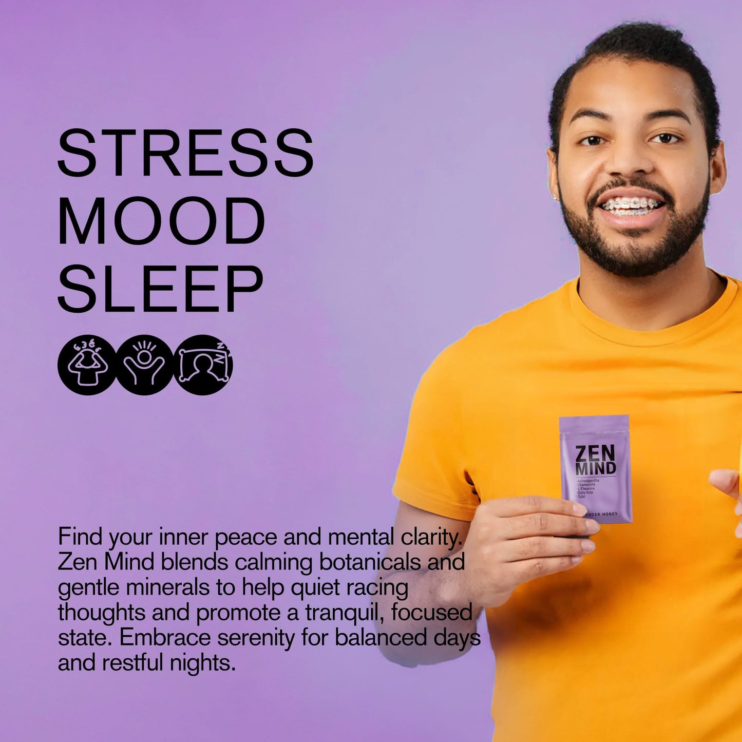 500mg Zen Mind Tablets - Lavender Honey - Mood Tablets