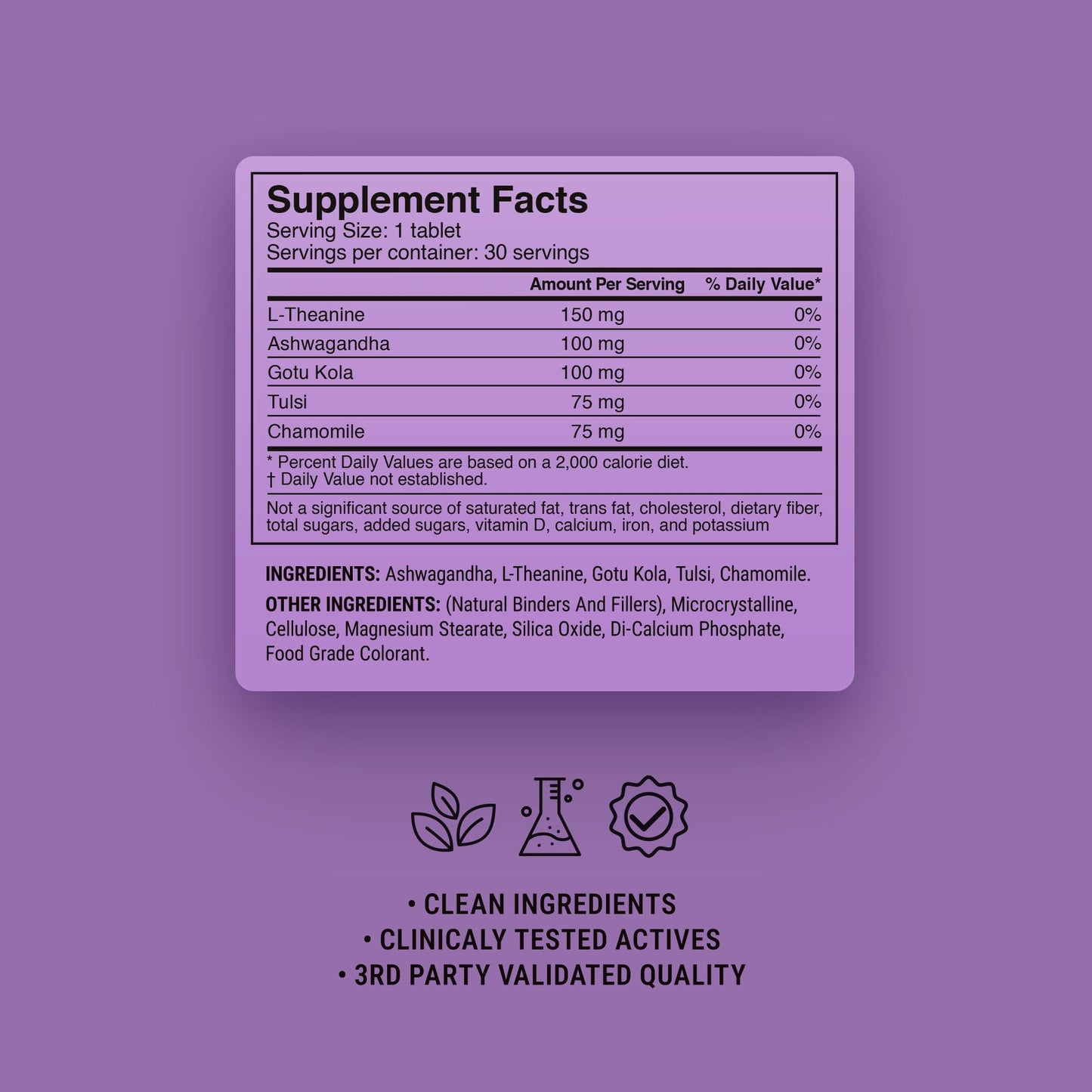 500mg Zen Mind Tablets - Lavender Honey - Mood Tablets