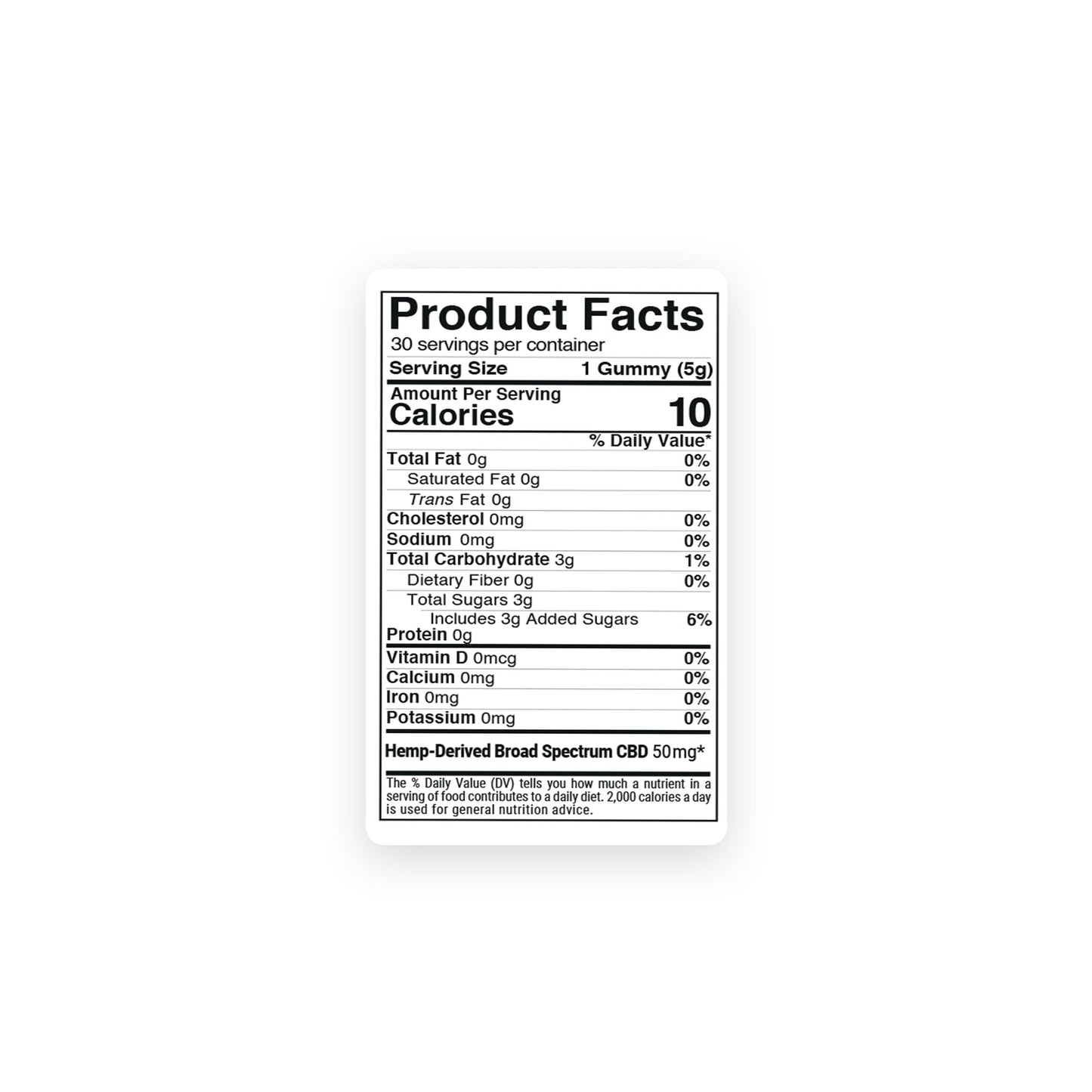 50mg Broad Spectrum CBD Gummies - Fruity Mix - Chill