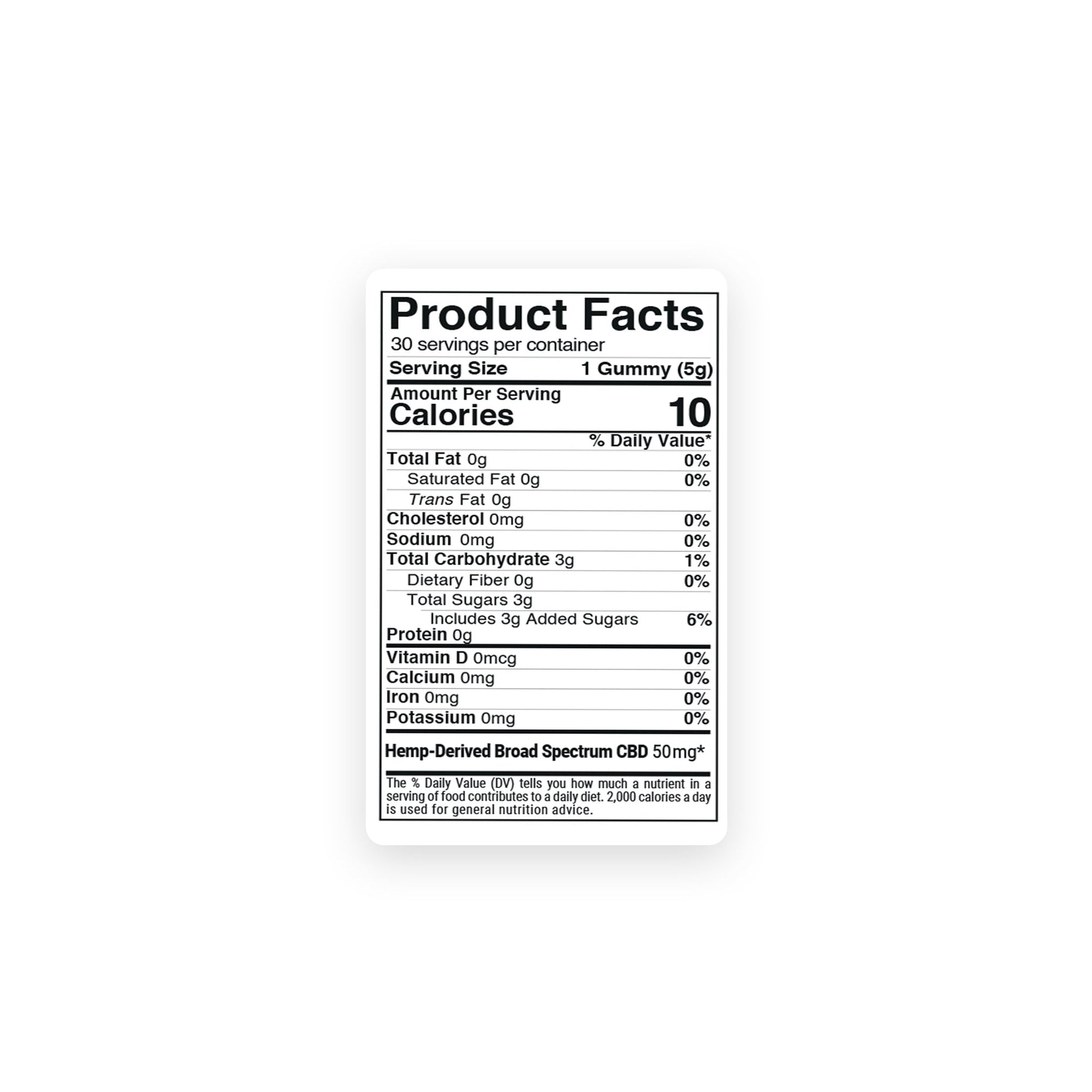 50mg Broad Spectrum CBD Gummies - Fruity Mix - Chill