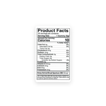 50mg Broad Spectrum CBD Gummies - Fruity Mix - Chill