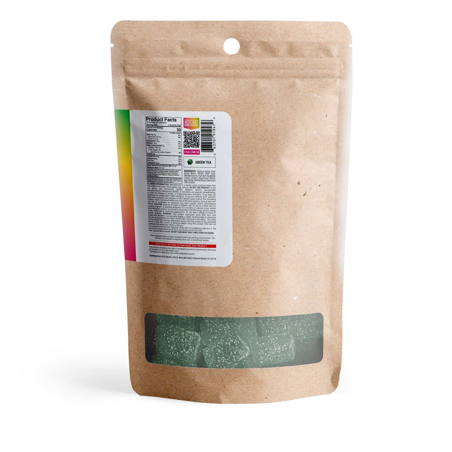 50mg Broad Spectrum CBD & Mushroom Blend Gummies - Chill