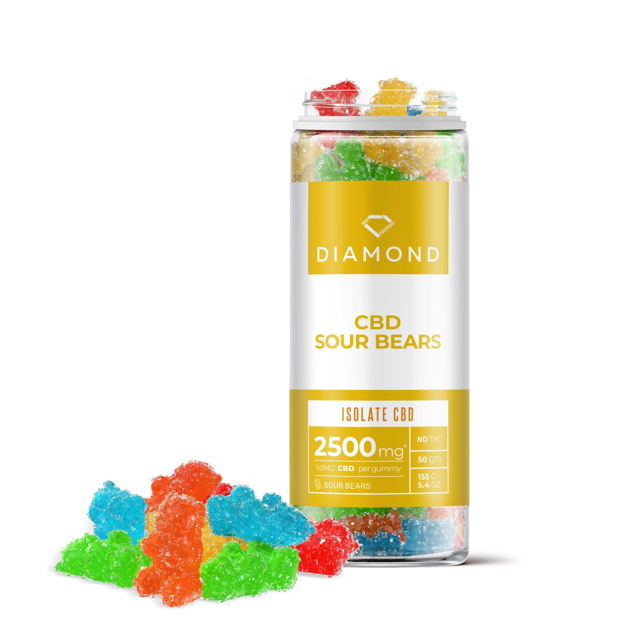 50mg CBD Isolate Sour Bears - Diamond CBD