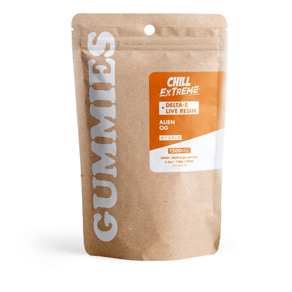 50mg D8 + Live Resin Gummies - Alien OG - Chill Extreme