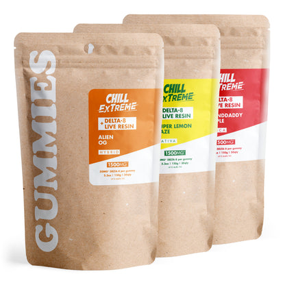 50mg D8 + Live Resin Gummies Bundle - Chill Extreme