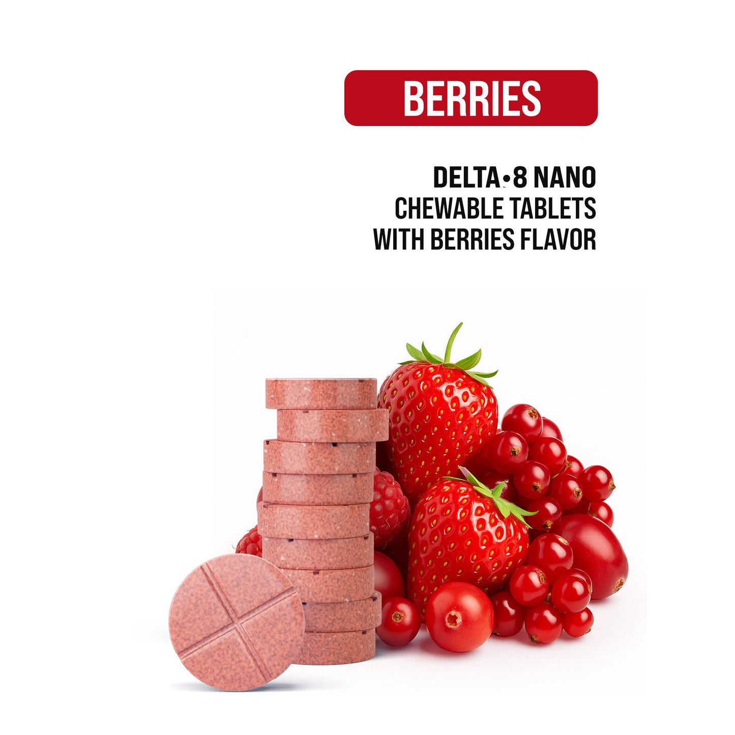 50mg D8 Nano Tablets - Berries - Chill Plus