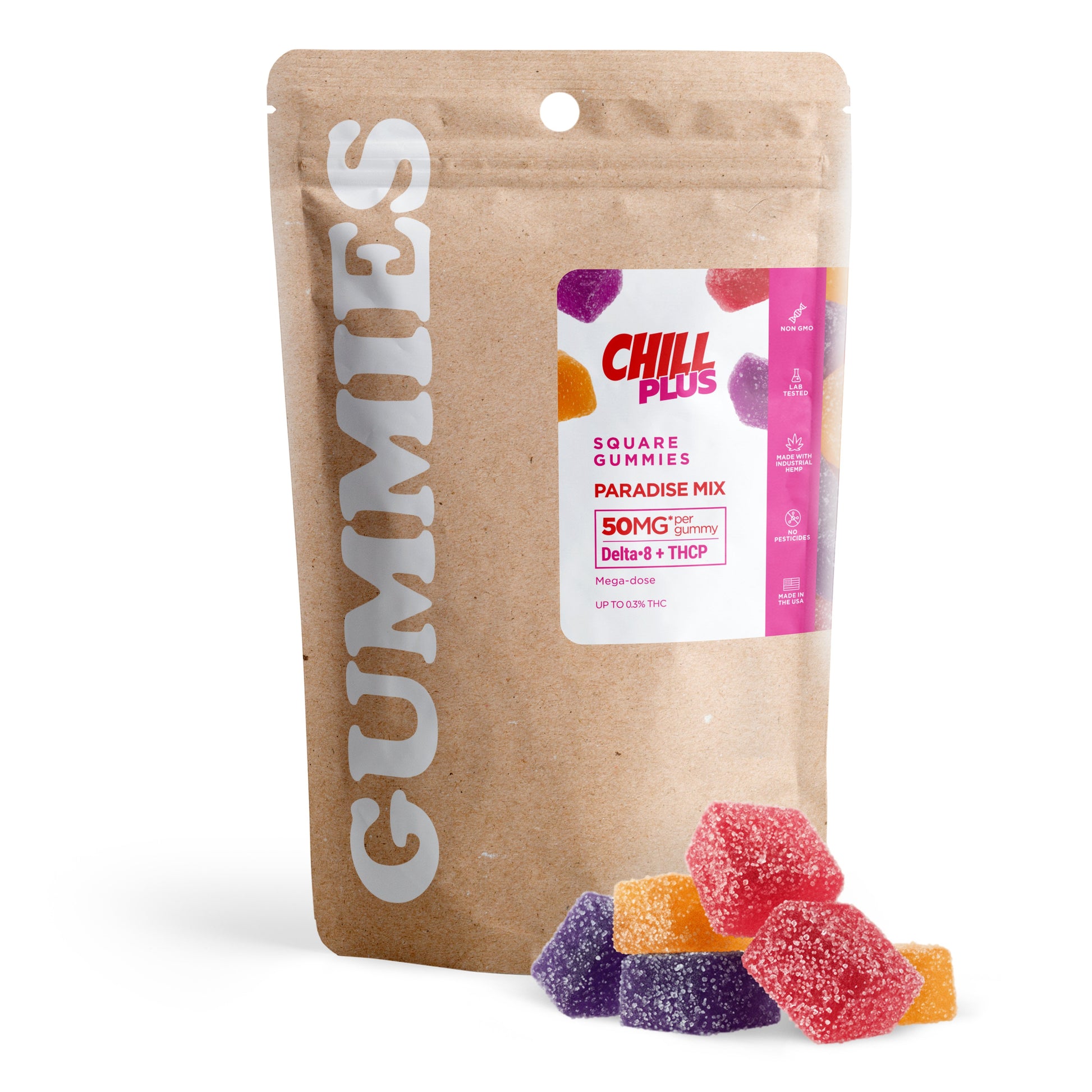50mg D8 & THCP Gummies - Paradise Mix - Chill Plus