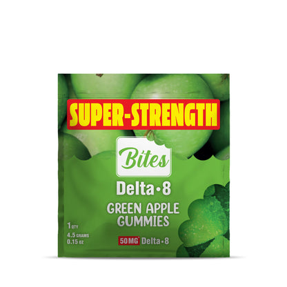 50mg Delta 8 Gummies - Green Apple - Bites
