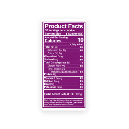50mg Delta 8 Gummies - Tropical Mix - Chill Plus