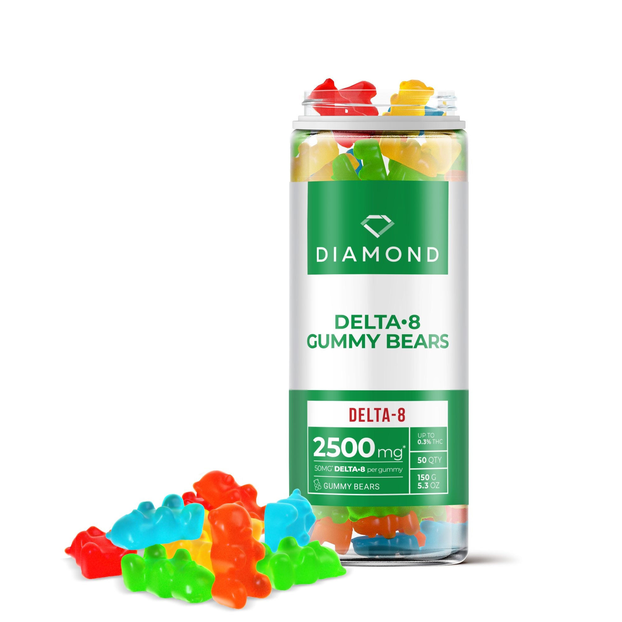 50mg Delta 8 Gummy Bears - Diamond CBD