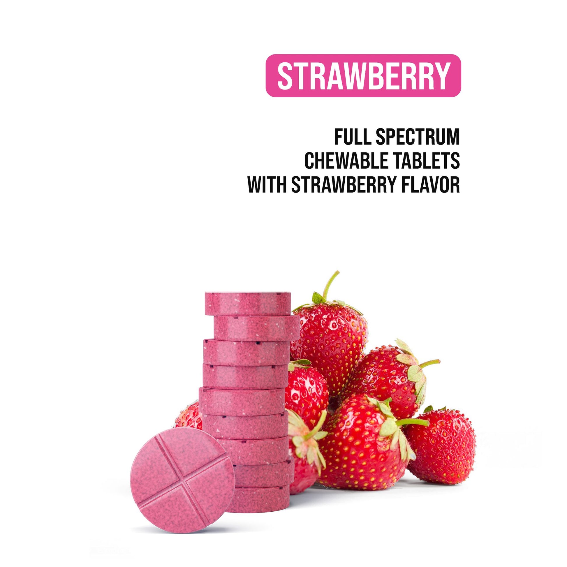 50mg Full Spectrum CBD Nano Tablets - Strawberry - Chill Plus