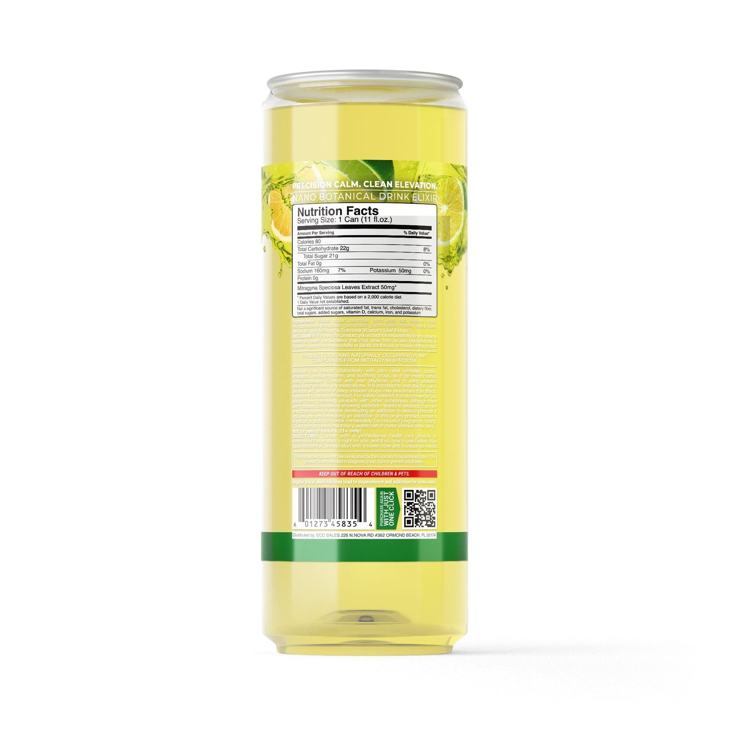 50mg Kratom Nano Electrolyte Drink - Lemon Lime - Fresh