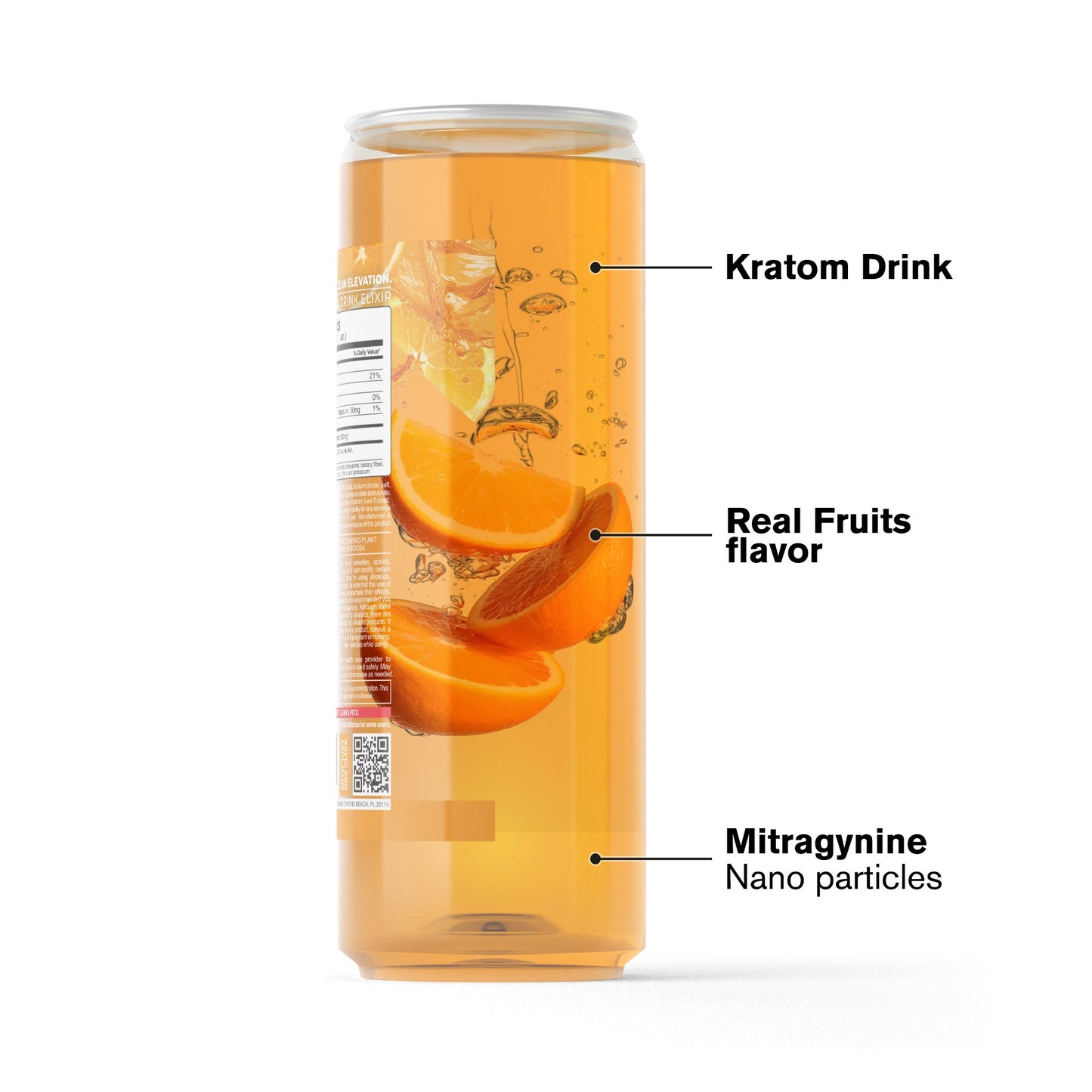 50mg Kratom Nano Electrolyte Drink - Orange - Fresh