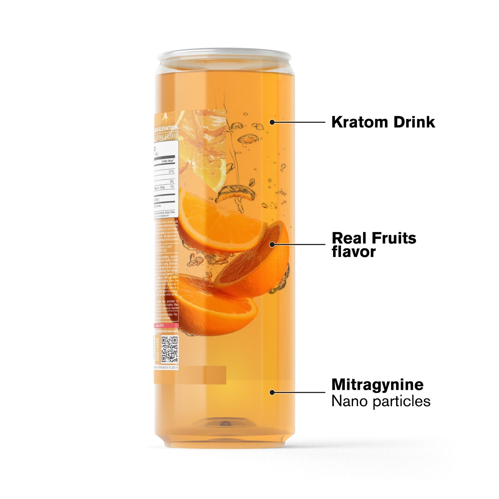 50mg Kratom Nano Electrolyte Drink - Orange - Fresh