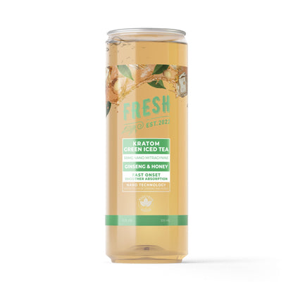 50mg Kratom Nano Iced Tea - Ginseng & Honey - Fresh