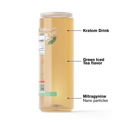 50mg Kratom Nano Iced Tea - Ginseng & Honey - Fresh
