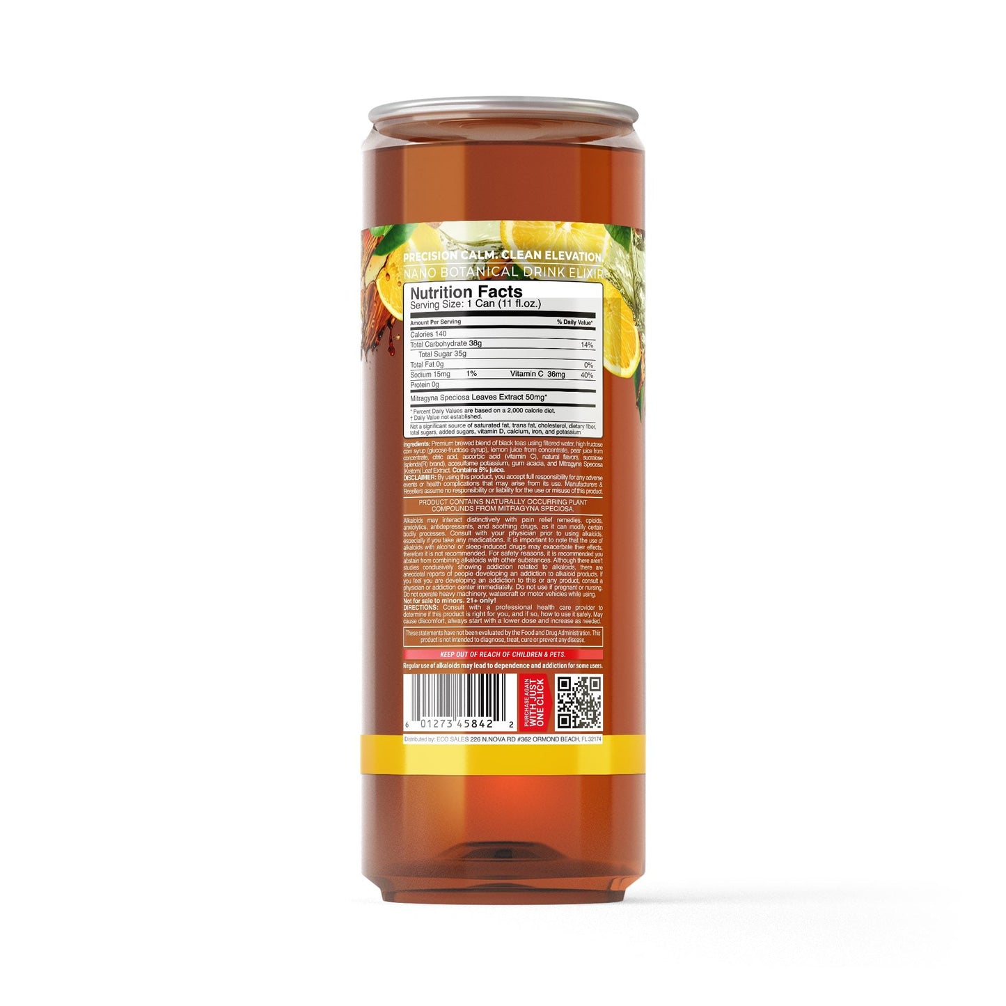 50mg Kratom Nano Iced Tea - Iced Tea & Lemonade - Fresh