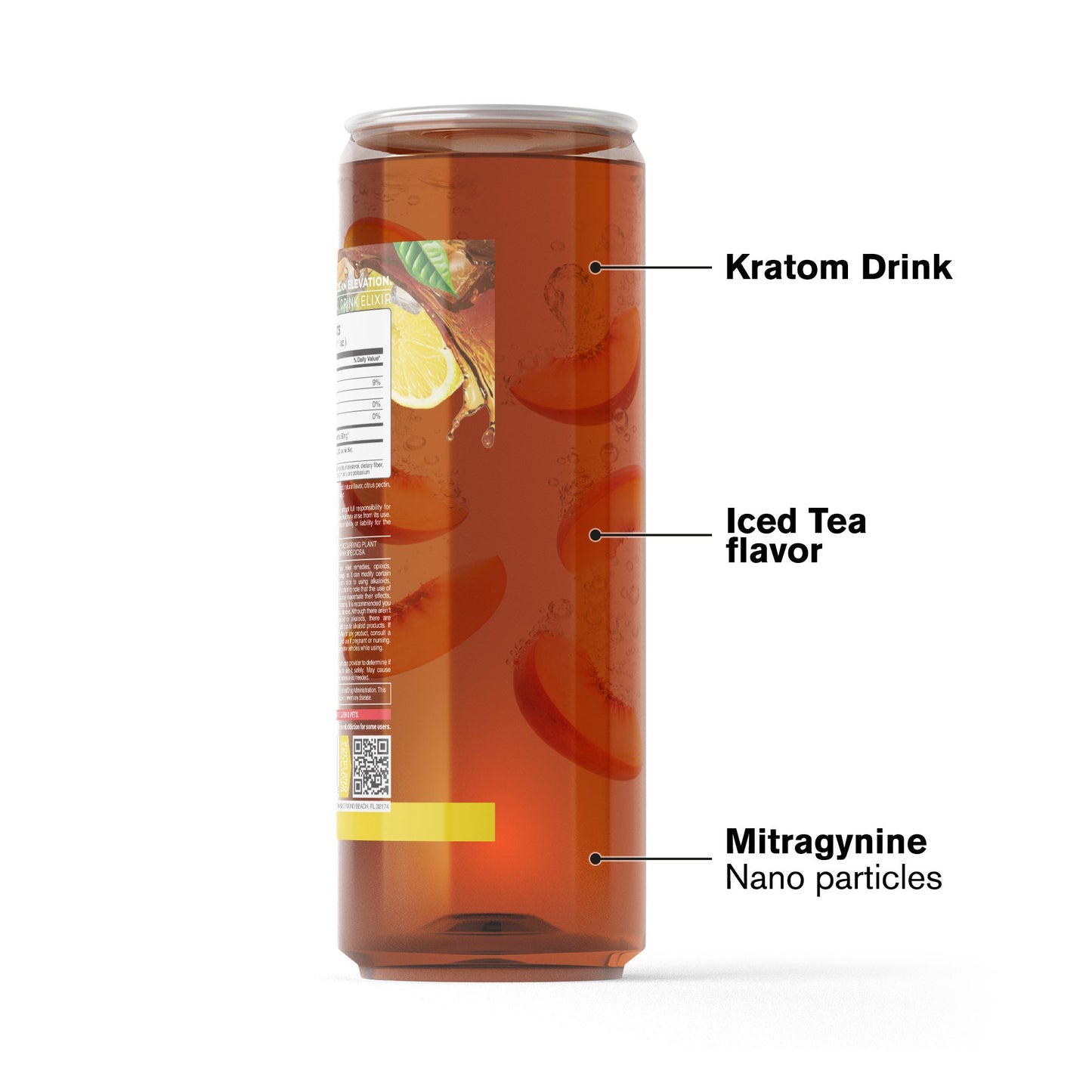 50mg Kratom Nano Iced Tea - Lemon - Fresh