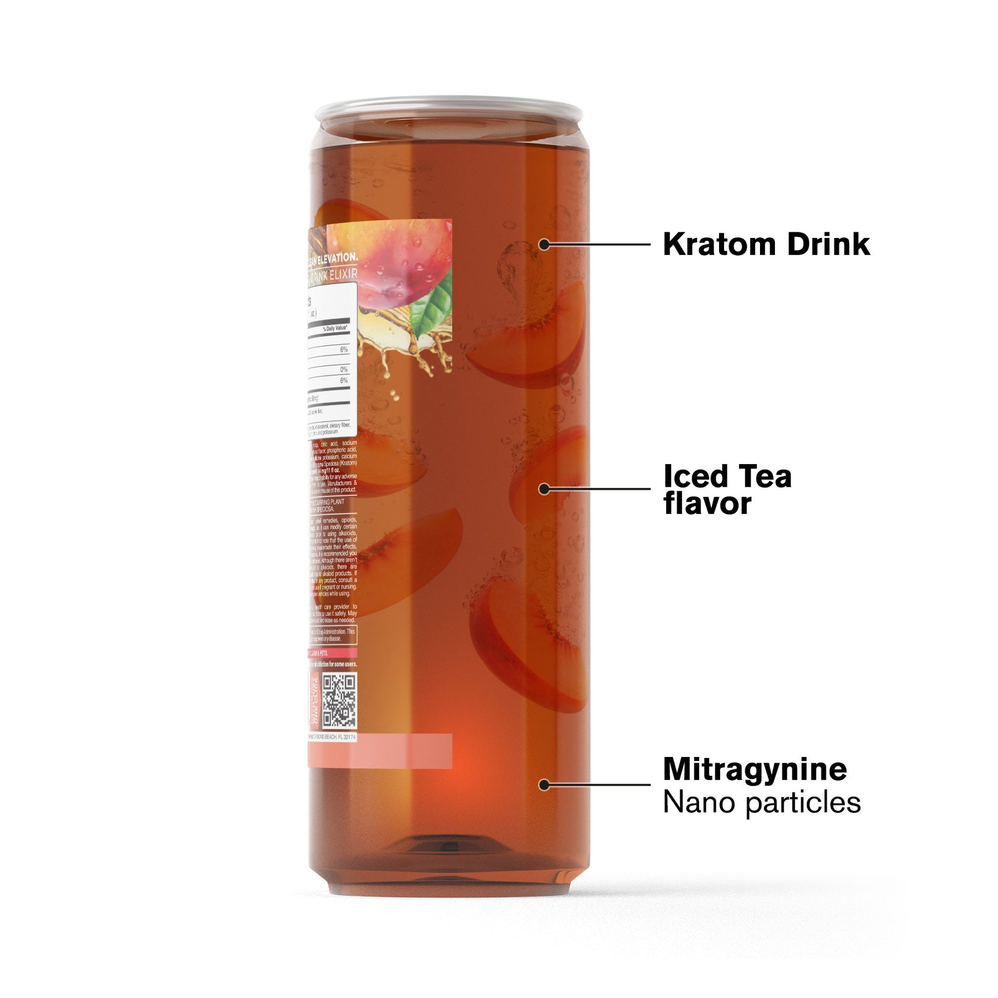50mg Kratom Nano Iced Tea - Peach - Fresh