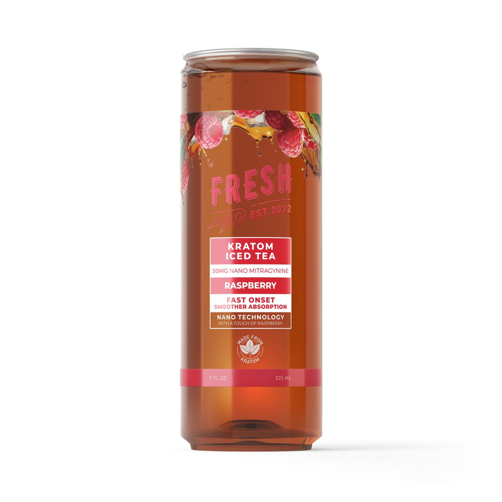 50mg Kratom Nano Iced Tea - Raspberry - Fresh