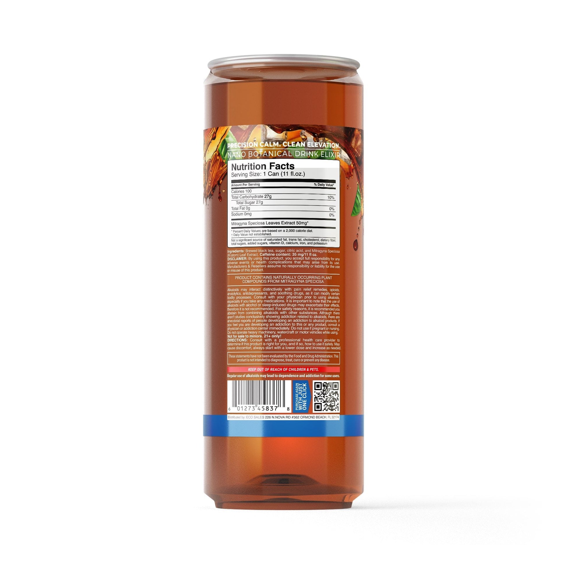 50mg Kratom Nano Iced Tea - Sweet - Fresh