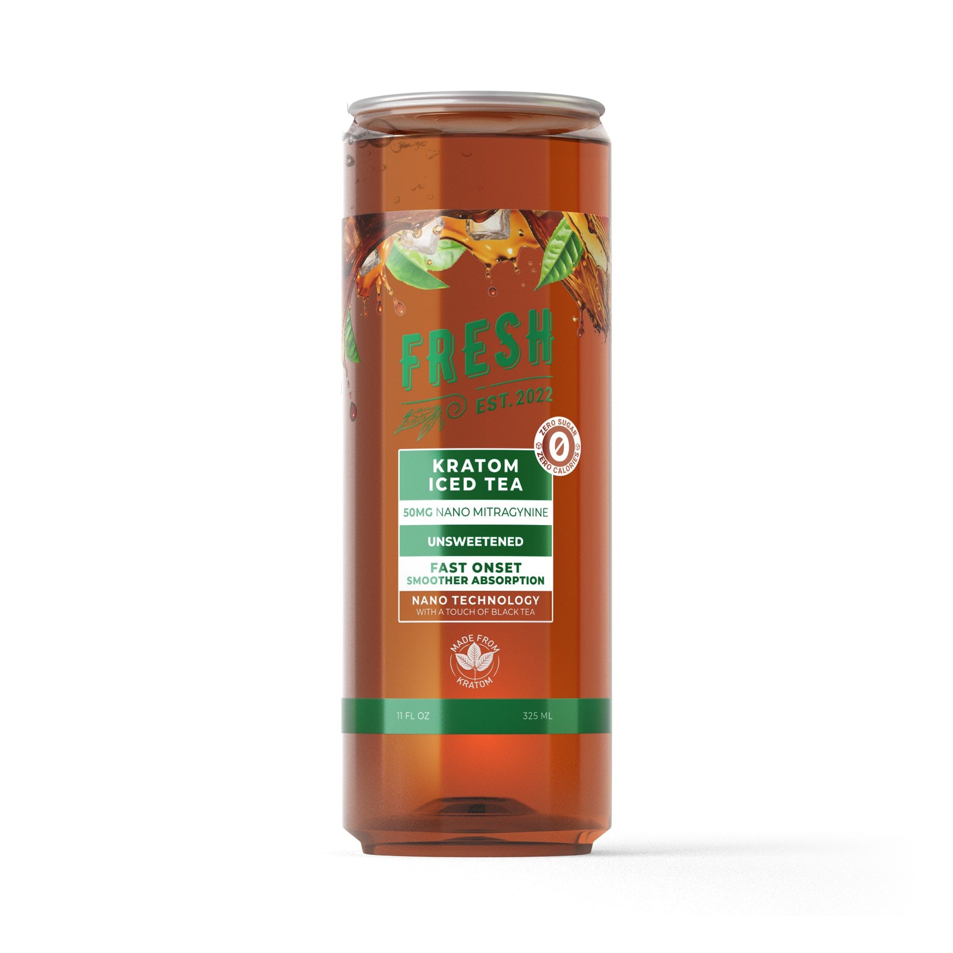 50mg Kratom Nano Iced Tea - Unsweetened - Fresh