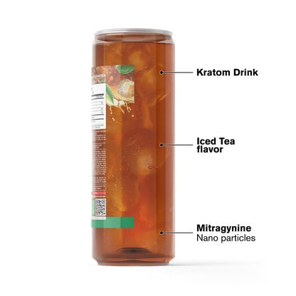 50mg Kratom Nano Iced Tea - Unsweetened - Fresh